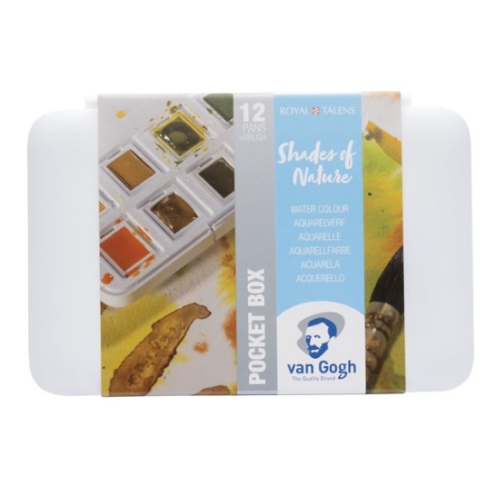 Van Gogh Aquarelverf Set Pocketbox 12 stuks Natuurtinten
