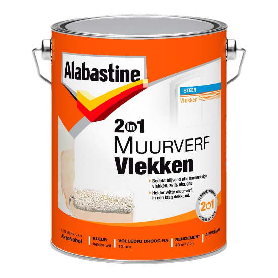 Alabastine 2 in 1 Muurverf Vlekken de Vos Verf