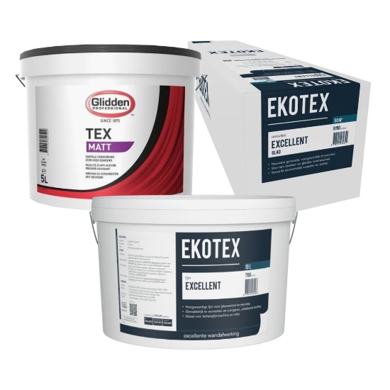 Afbeeldingen van Ekotex Renovlies actieset met Gliddentex