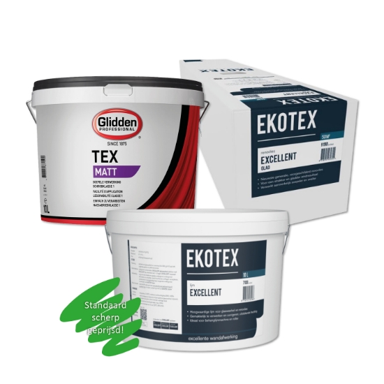 Afbeeldingen van Ekotex Renovlies actieset met Gliddentex